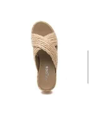 J/Slides Women's Quiver Crossover Espadrille Platform Slide Sandals
